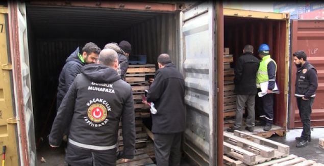 153 bin TL'lik sac levhaya el konuldu