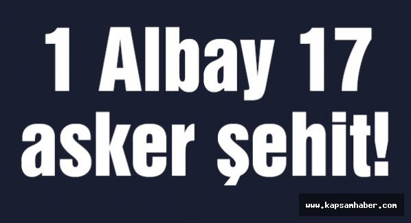 1 Albay 17 asker şehit!