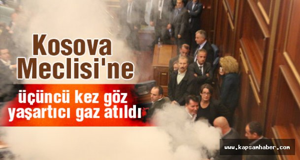Kosova Meclisinde çılgın eylem
