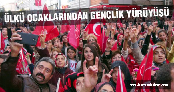 Sivas'ta Ülkü Ocaklarından Gençlik yürüyüşü