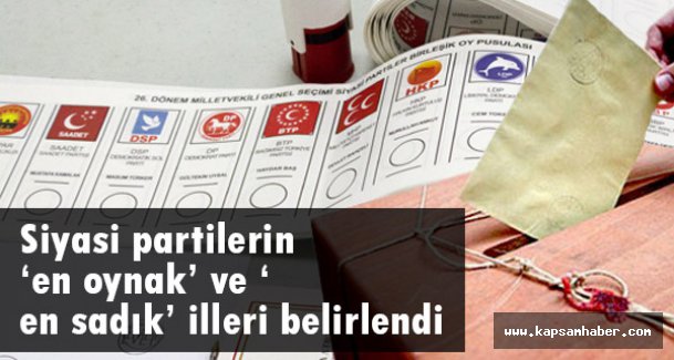 Siyasi partilerin ‘en oynak’ ve ‘en sadık’ illeri