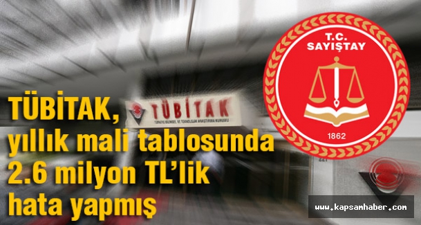 TÜBİTAK, 2.6 milyon TL’lik hata yapmış