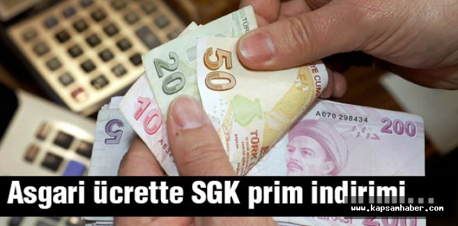 Asgari ücrette SGK prim indirimi....