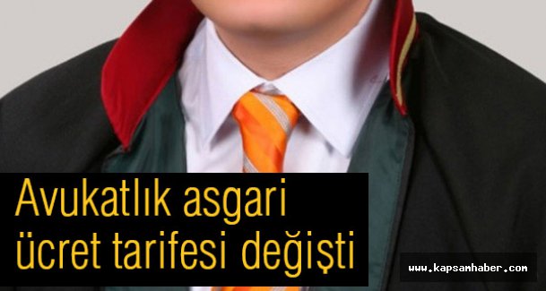 Avukatlık asgari ücret tarifesi değiştirildi
