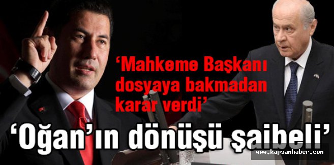 Bahçeli; Sinan Oğan'ın dönüşü Şaibeli...