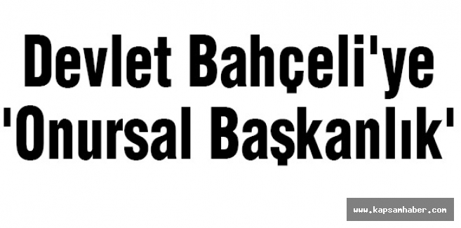 Bahçeli'ye 'Onursal Başkanlık' çağrısı