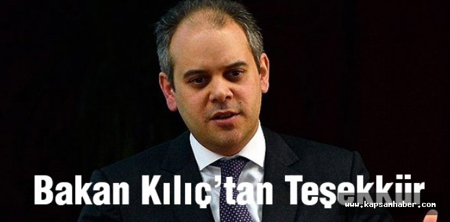 Bakan Kılıç’tan Samsunlulara teşekkür mesajı