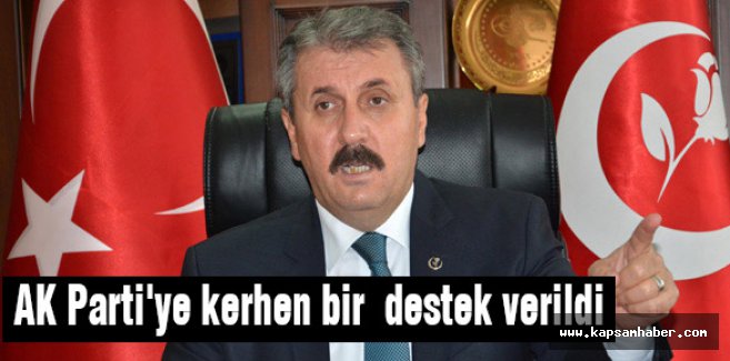 Destici: AK Parti'ye kerhen bir destek verildi
