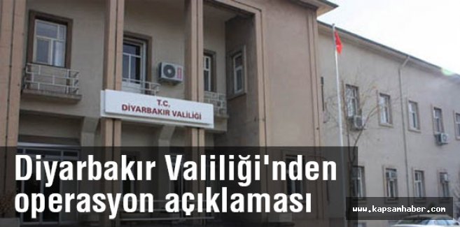 Diyarbakır Valiliğinden Açıklama