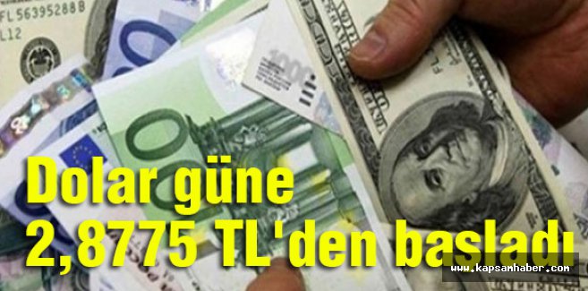 Dolar güne 2,8775 TL'den başladı