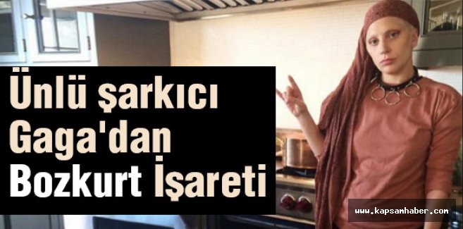 Ünlü şarkıcı Gaga'dan Bozkurt İşareti