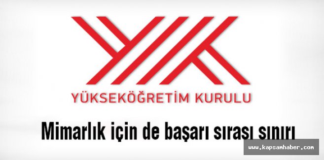 YÖK, mimarlık için de başarı sırası sınırı getirdi