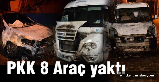 Adana'da PKK Yandaşları 8 Aracı Yaktı