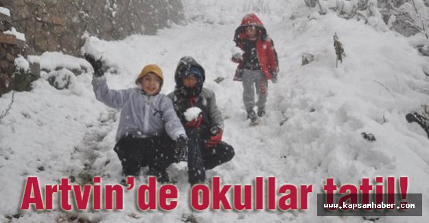 Artvin’de kar tatili