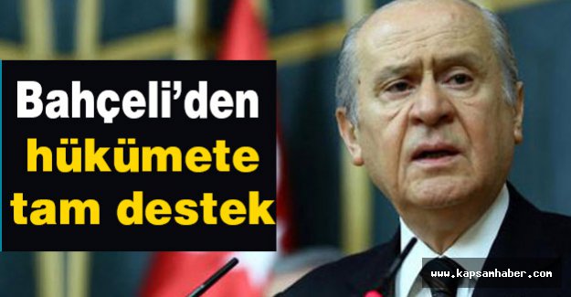 Bahçeli'den Hükümete Tam Destek