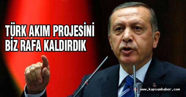 Erdoğan: Türk Akımı projesi tarafımızdan rafa kaldırılmıştır