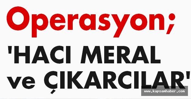 Operasyon; 'HACI MERAL ve ÇIKARCILAR'