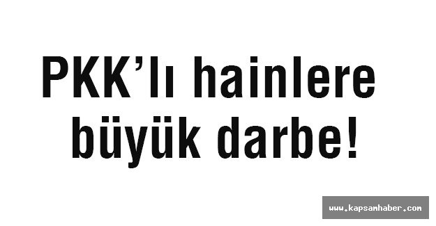 PKK’lı hainlere büyük darbe!