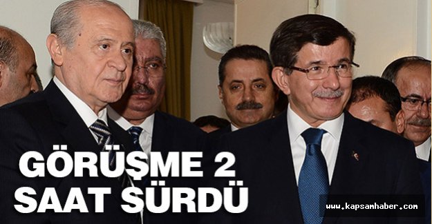 Davutoğlu Bahçeli görüşmesi 2 Saat Sürdü