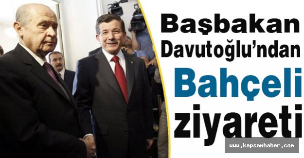 Davutoğlu'ndan Bahçeli Ziyareti...