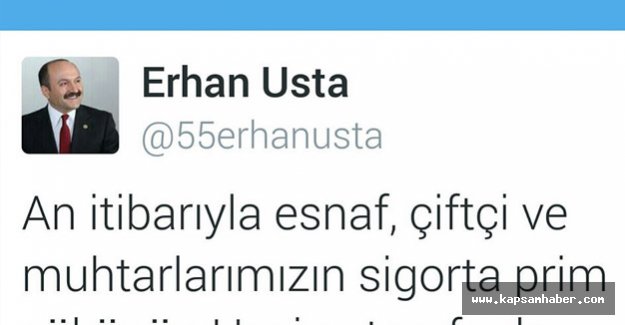 Erhan Usta; Sigorta Prim Teklifimiz AKP Tarrafından reddildi