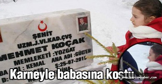Karneyi aldı Şehit Babasına Koştu