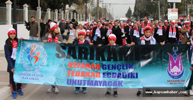 MANİSALILAR SARIKAMIŞ ŞEHİTLERİ İÇİN YÜRÜDÜLER