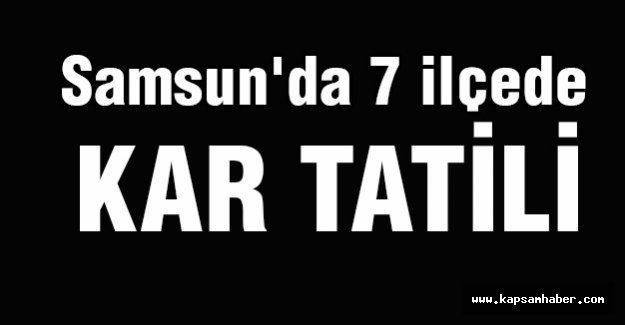 Samsun'da Kar Tatili