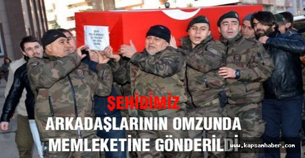 Şehit Polis Arkadaşlarının Omuzunda Memleketine Gönderildi