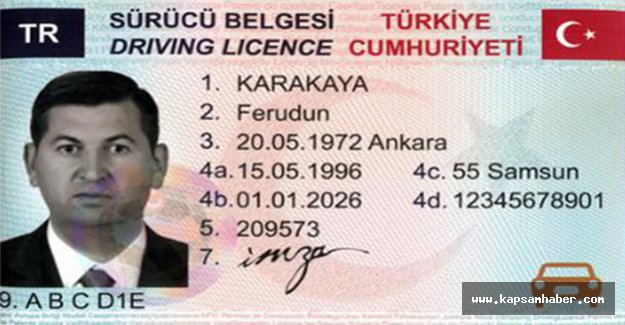 Yeni sürücü belgesinde fotoğraf standartları