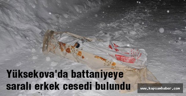 Yüksekova'da battaniyeye saralı erkek cesedi...