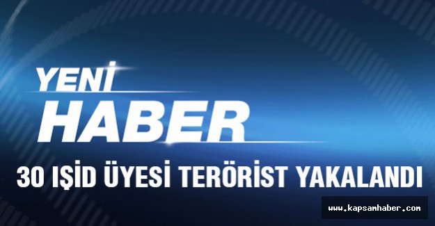 30 IŞİD terör örgütü üyesi yakalandı