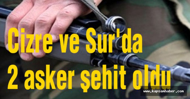 Cizre ve Sur'da 2 asker şehit oldu