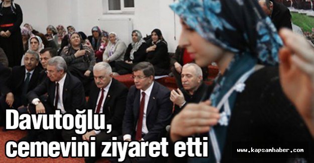 Davutoğlu, Erzincan'da Cemevi'ni ziyaret etti.