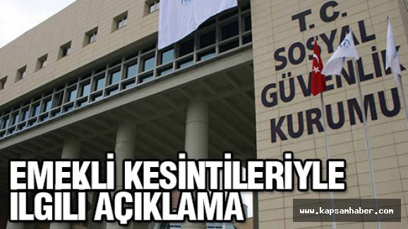 Emekli kesintilerle ilgili yeni gelişme