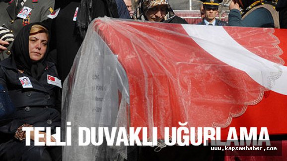 İlk kadın şehidi telli duvaklı uğurlandı