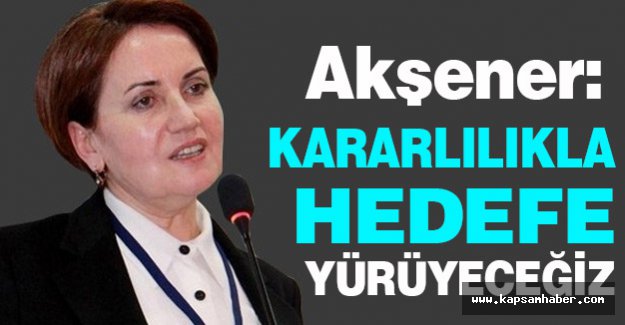 Meral Akşener: Kararlılık Mesajı verdi
