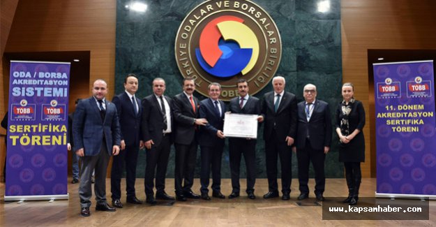 Samsun Ticaret ve Sanayi Odası ödüllendirildi