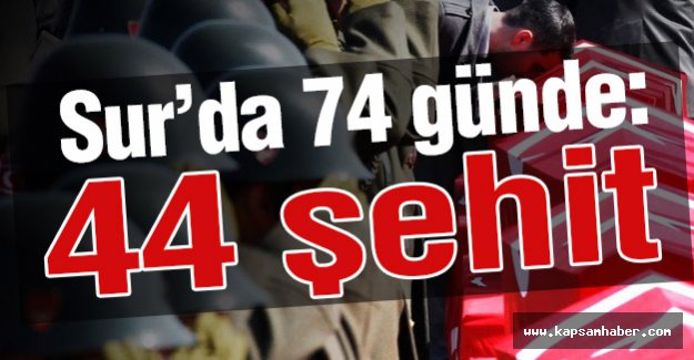Sur’da 74 günde 44 şehit!
