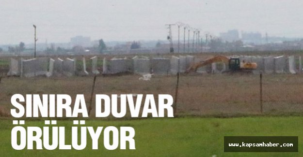 Suriye sınırına duvar döşeniyor
