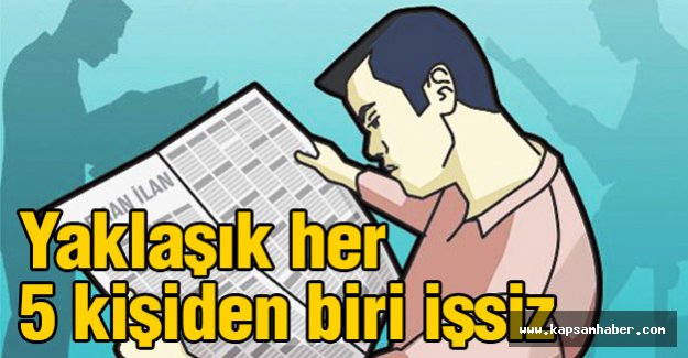 Yaklaşık her 5 kişiden biri işsiz
