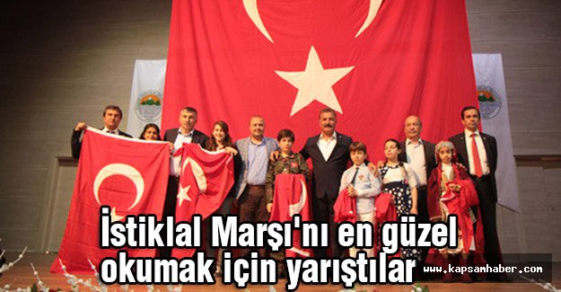 İstiklal Marşı'nı güzel okuma yarışması