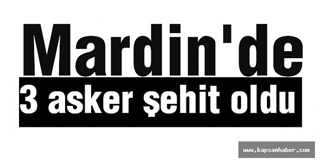 Mardin'de 3 asker şehit oldu