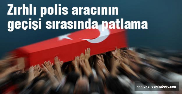 Zırhlı polis aracının geçişi sırasında patlama