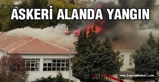 Askeri alanda yangın paniği
