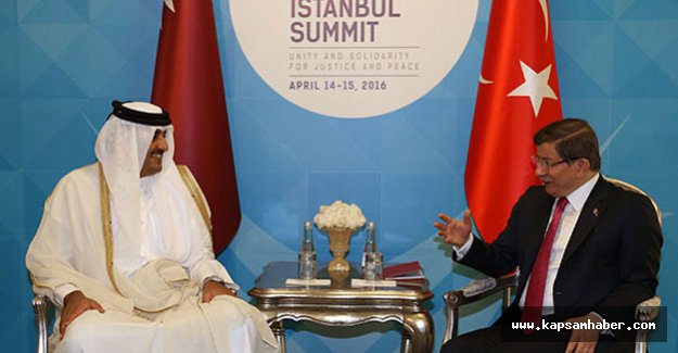 Davutoğlu Katar Emiri Al Sani ile görüştü