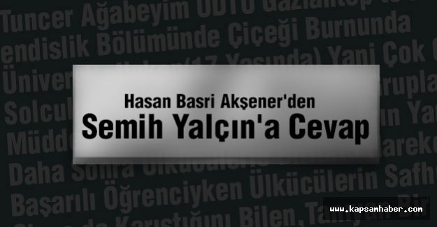 MHP'li Semih Yalçına Cevap!