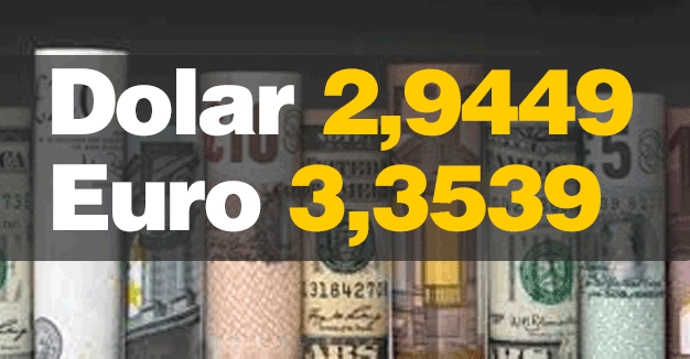 Dolar 2,9449 TL, Euro 3,3539