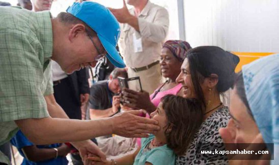 Ban Ki Moon’dan Midilli’deki göçmenlere ziyaret