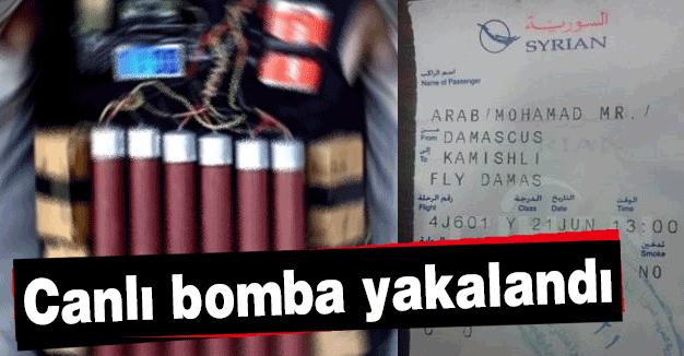 Canlı bomba yakalandı
